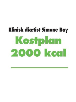 cover image of Kostplan 2000 kcal